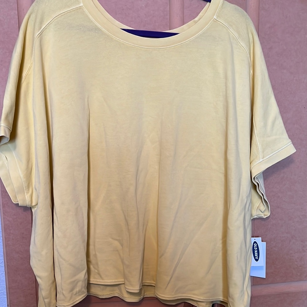 Old Navy oversized yellow shirt